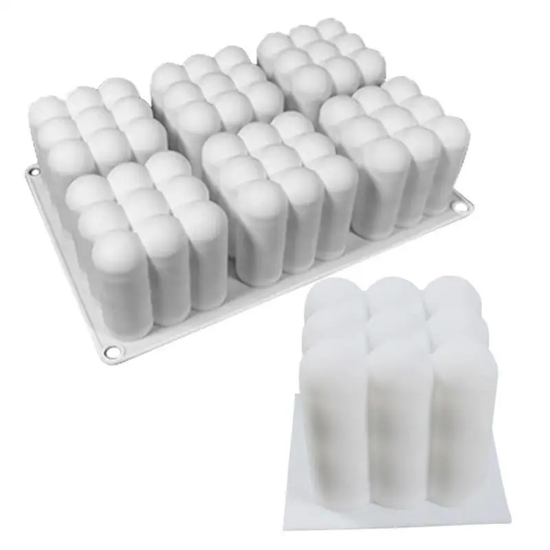 

Silicone Candle Mold 3D Soy Candle Mold Handmade Cube Mold For Candle Chocolate Candy Cupcake Soap Bubble Candle Mold