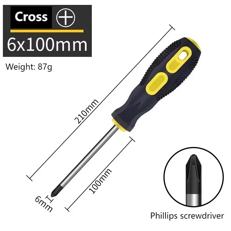 YINGFA Магнитные крестообразные и шлицевые отвертки промышленного класса 3 мм/5 мм