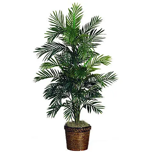 

145cm Elegant Areca Palm Artificial Tree 145cm, Potted In a Stylish Basket - Bring Nature Home Today!