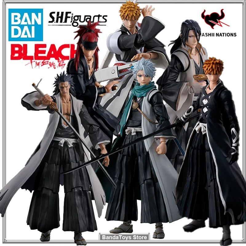 В наличии оригинальный Bandai S.H.Figuarts SHF Ichigo Kurosaki Kenpachi Zaraki Toshiro Hitsugaya Renji Abarai Byakuya Kuchiki