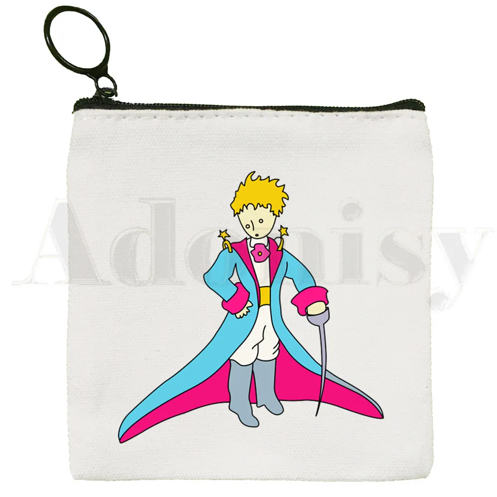 Little Prince Art Beautiful Retro Pretty Cute Bag Coin Purse Storage Small Bag Card Bag Key Bag Coin Clutch Bag Zipper Key Bag