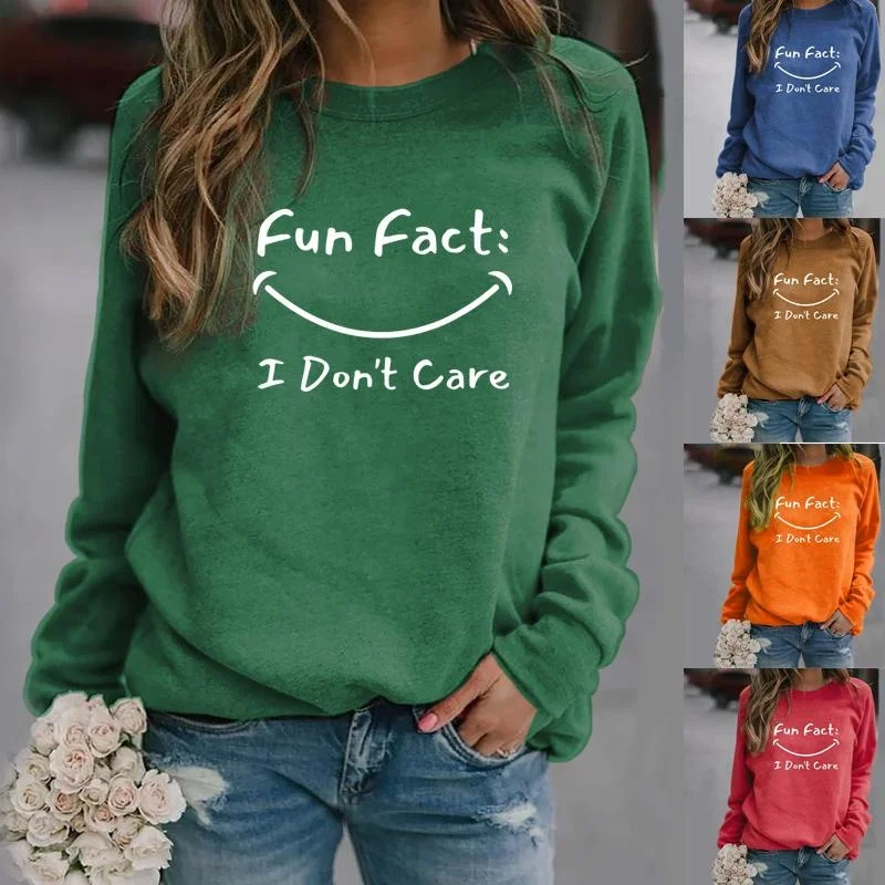 Женский пуловер с длинным рукавом и круглым вырезом