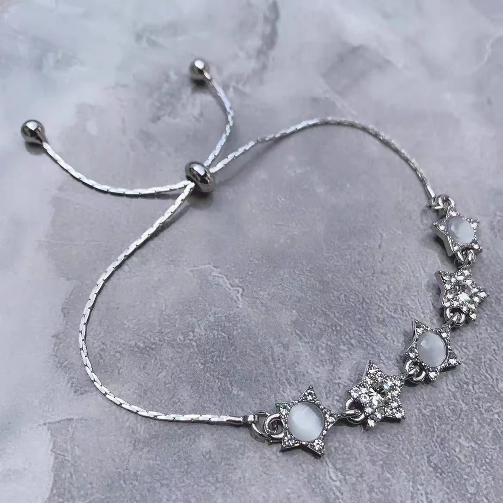 

Opal Bracelet Star Pendant Charm Women Fashion Jewelry Luxury Exquisite Adjustable Girl Korean Ins Style Gifts Party Accessories
