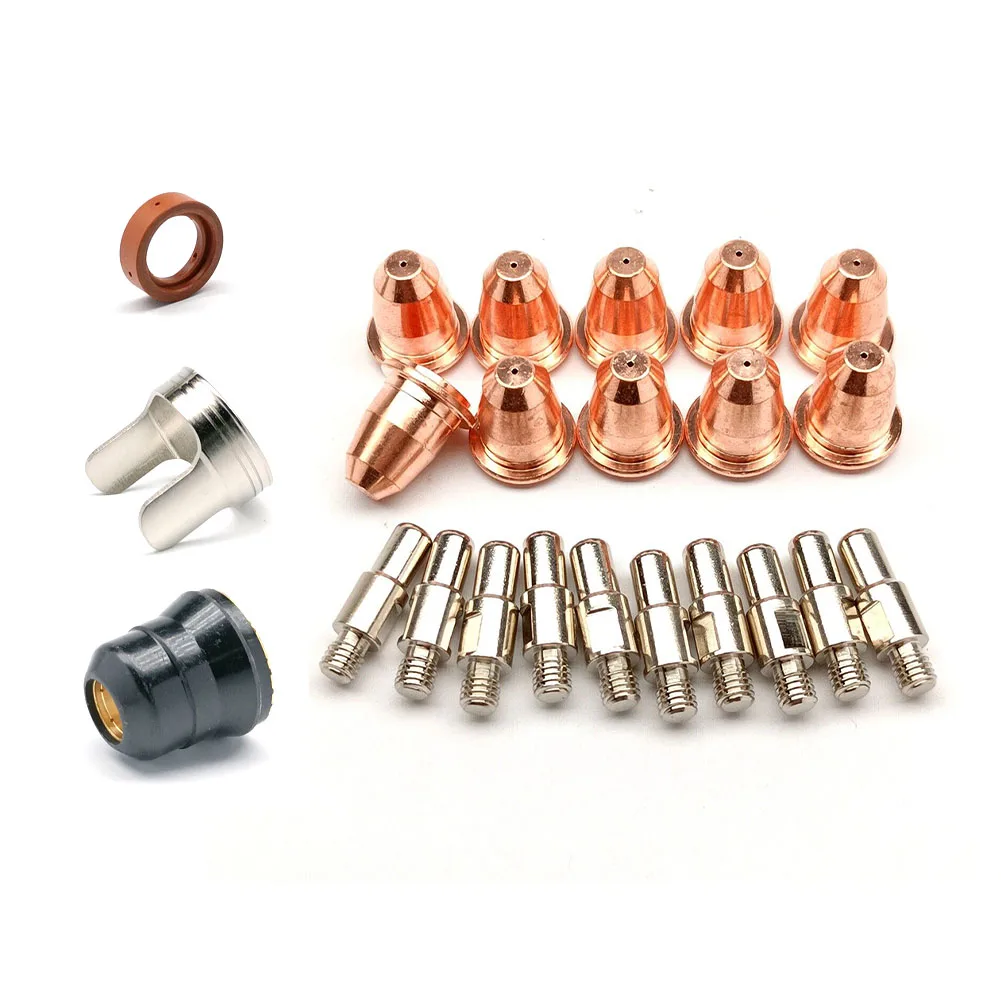 

S45 электроды 0,8 мм сопло 23PK комплект для FORNEY Easy Weld 20 P 251 20 P плазменный резак S45 Swirl кольцевой набор сварочных режущих деталей