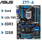 Материнская плата LGA 1155 Asus Z77-A LGA 1155 i3 i5 i7 CPU 32 ГБ DDR3 PCI-E 3,0 CrossFireX Desktop Z77 игровая Материнская плата 1155 ATX