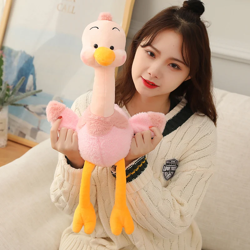

35/55cm Kawaii Ostrich Plush Toys Cotton Soft Plush Ostrich Doll Lightweight Stuffed Animal Plushie Gifts for Kids Entertainment