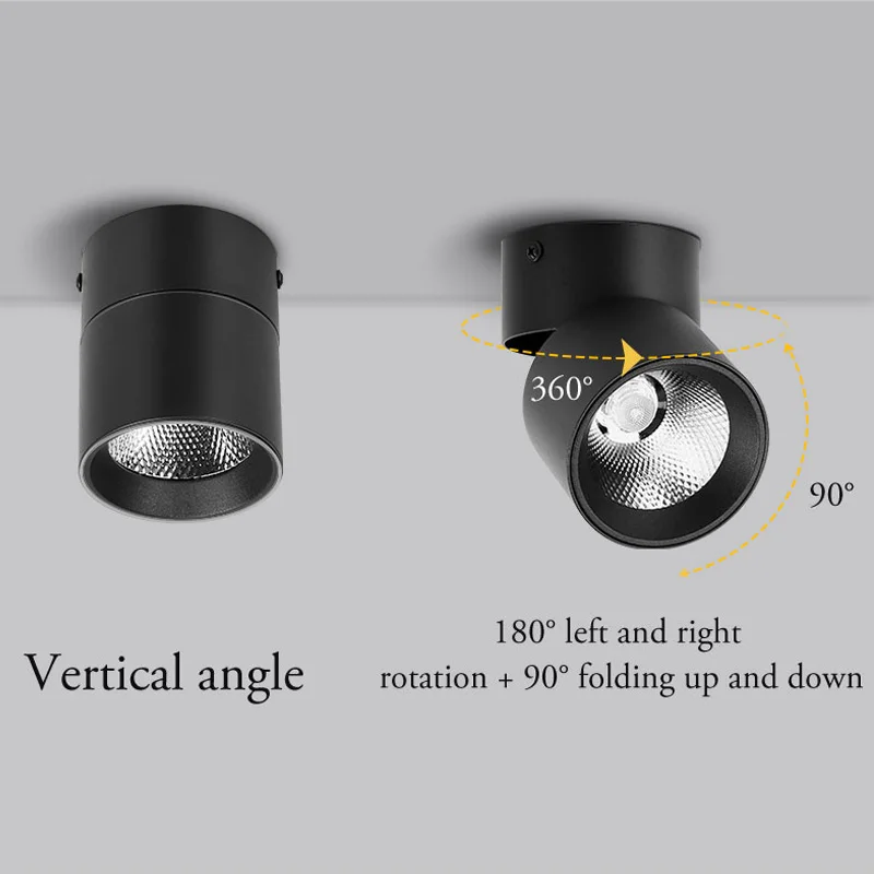 Складная светодиодная прожекторная лампа 7W 10W 15W 220V Spot Led Light Накладные потолочные