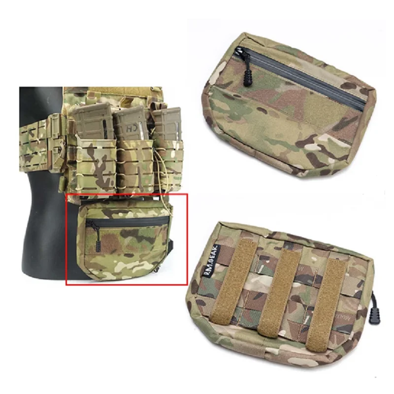 Tactical Vest Multi-function Abdomen Lower Hanging Bag Sports Waist Cover MOLLE Dual-purpose Vest Accessory Bag Outdoor Sundry