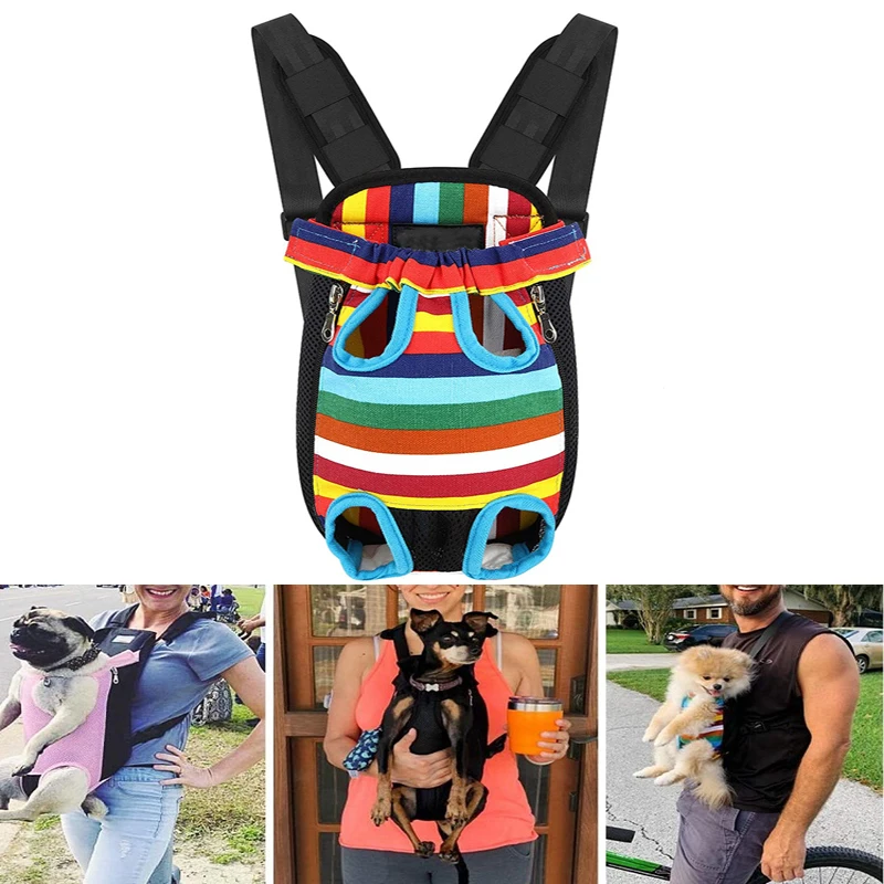 

Pet Carrier Backpack Adjustable Pet Front Cat Dog Carrier Travel Bag Leg Out Easy-Fit Traveling Hiking Camping Small Medium Dog