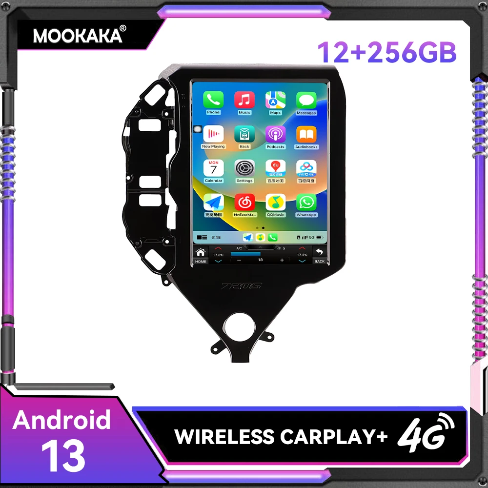 10 4-дюймовый Android 13 0 12 + 256 ГБ Tesla экран автомобильный мультимедийный DSP-плеер для