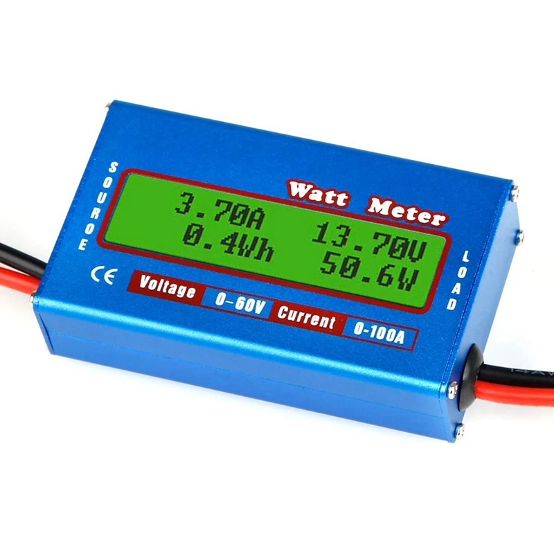 

100A 60V High Accuracy Digital LCD Watt Tester Power Meter Analyzer Voltage Consumption Performance Monitor