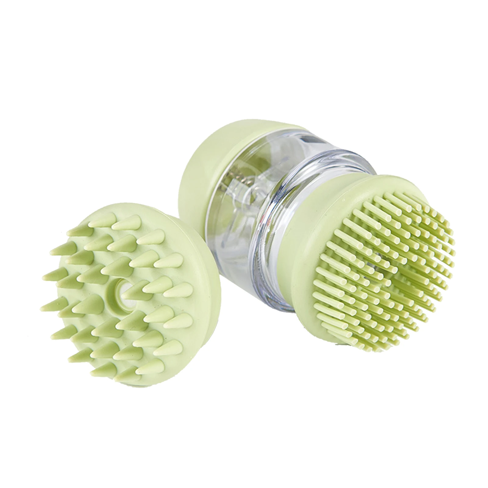 Dispenser Silicone Comb Bath Brush Green