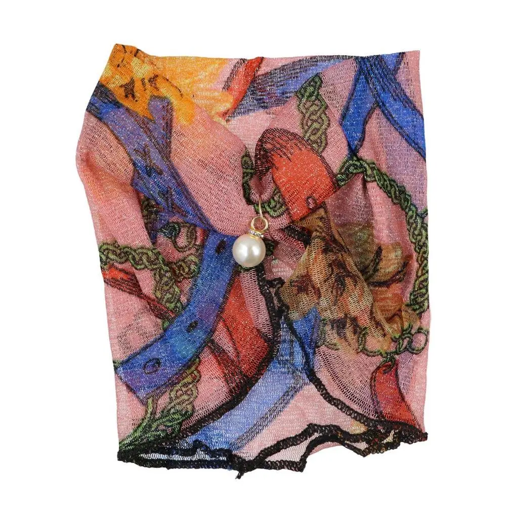 Солнцезащитный шарф в полоску эластичная повязка для волос цветочные Оборки по