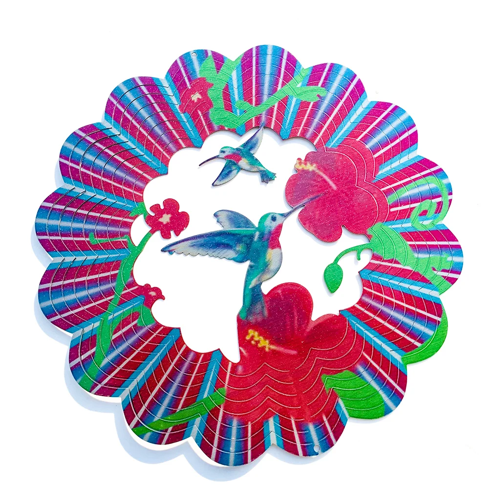 

Тычинки с радужной росписью для цветов Hummingbird Kingfisher, вращающиеся блестки из нержавеющей стали, подвесные искусственные украшения