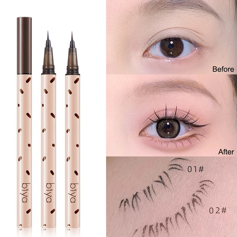 

Ultra-fine Liquid Eyeliner Eyelash Lying Silkworm Pencil Natural Brown Charm Eye Liner Waterproof Quick-dry Not Smudge Makeup