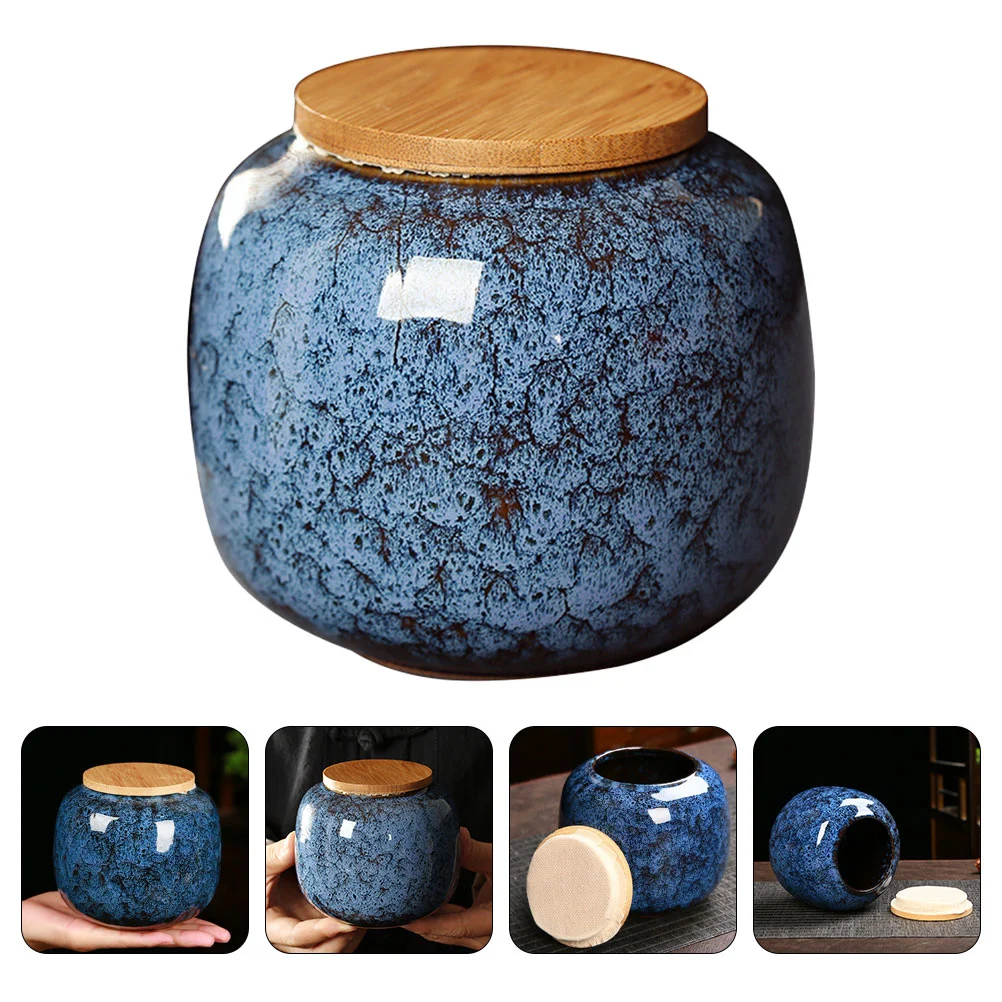 

Tea Leaf Canister Tea Leaf Storage Jar Home Food Storage Container Ceramic Jar