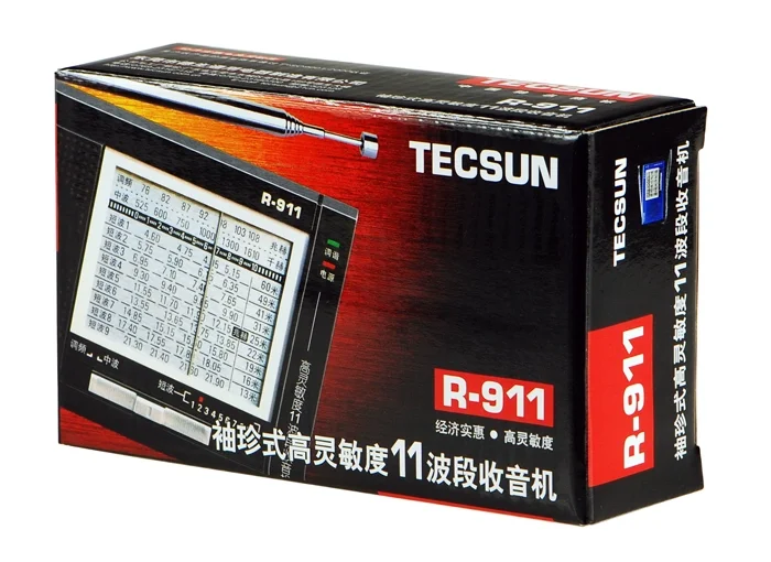 Радиоприемник Tecsun R-911FM/SW/MW Высокочувствительный 11 диапазонов |
