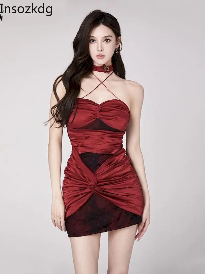 

Insozkdg Puff Sleeve Dress Women Backless Vintage Boho Summer Sexy Party Dresses Square Neck Clothes 2022 Elegant Clothing New