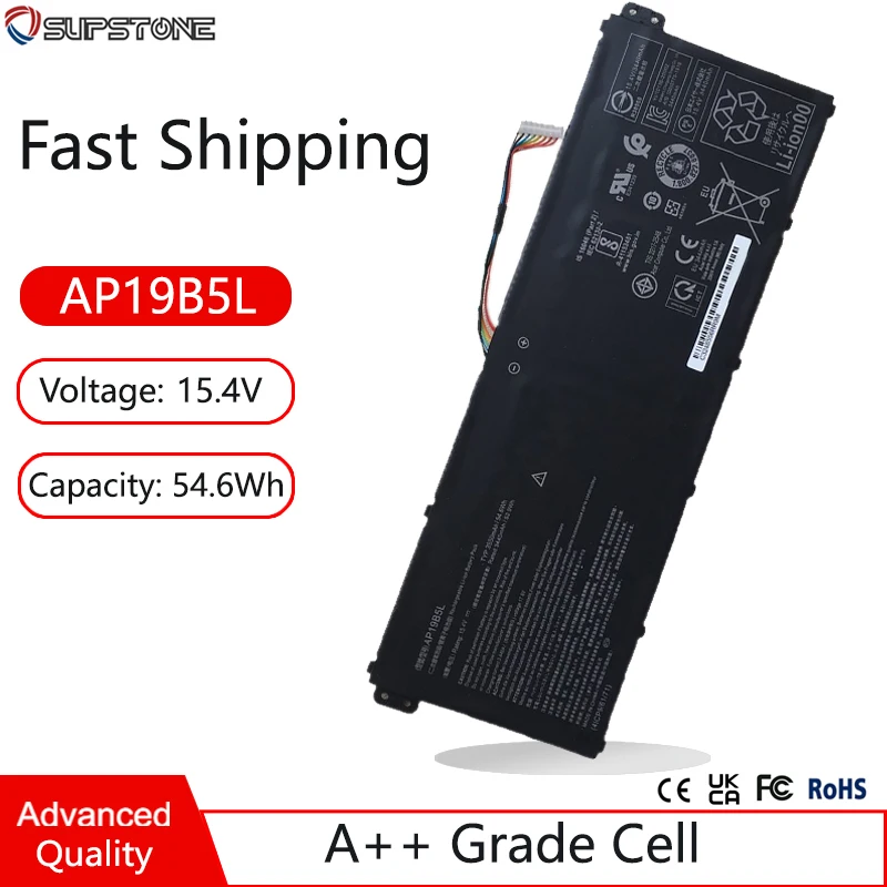 Фото Новый аккумулятор для ноутбука AP19B5L для Acer Aspire 5 A515-43-R73N R6MB R636 R22T, SF314-42 SP314-21N-R5FR, Google AV15-51, KT.0040.5010 №2