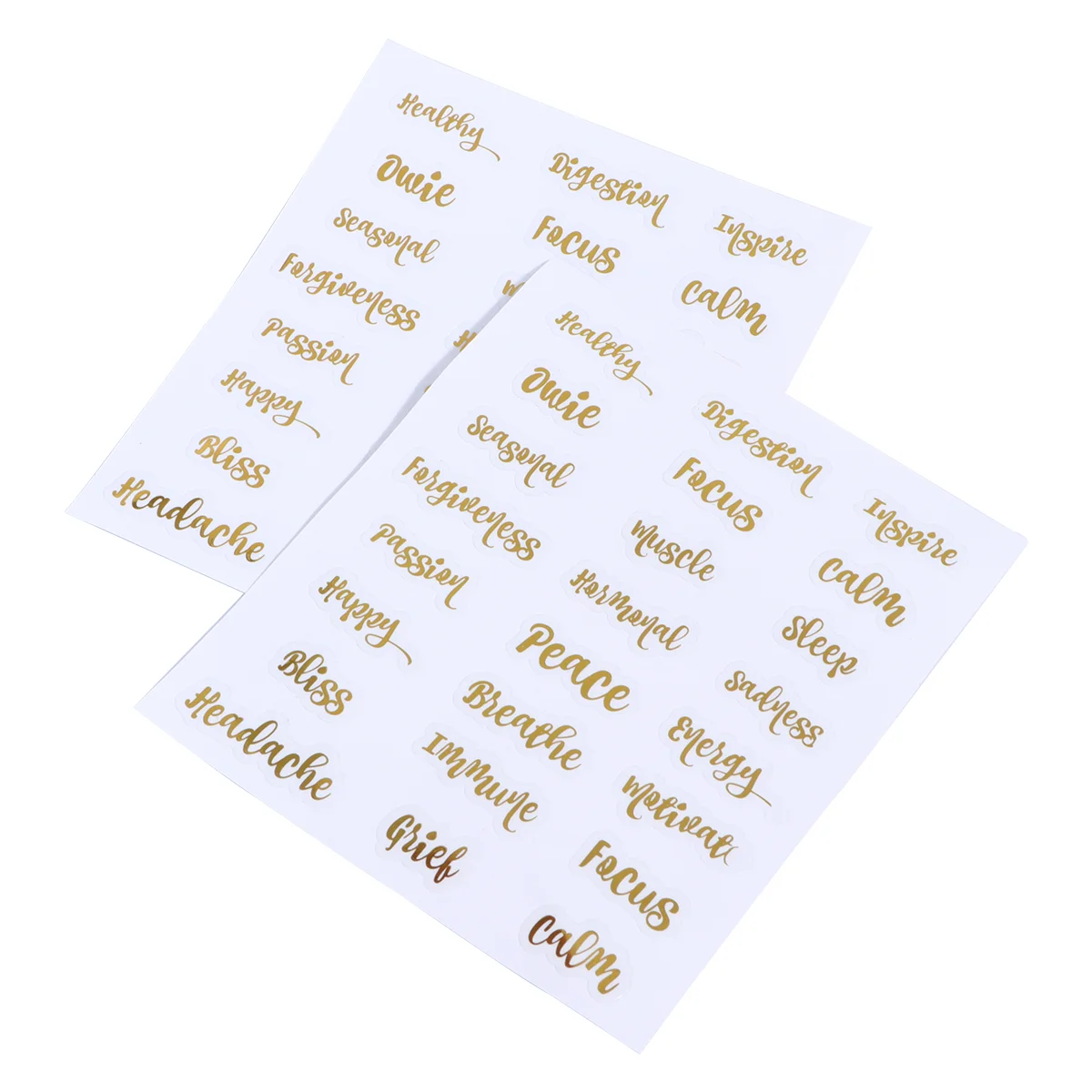 

5 Sheets Essential Oil Bottle Labels Letters Tag Stickers Creative Oil Bottle Decals Self-adhesive Pasters