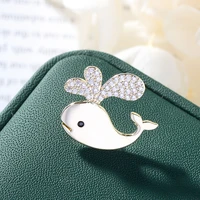 simple little dolphin brooch cute japanese womens sweater cardigan pin brooch creative personality anti glare buckle collar