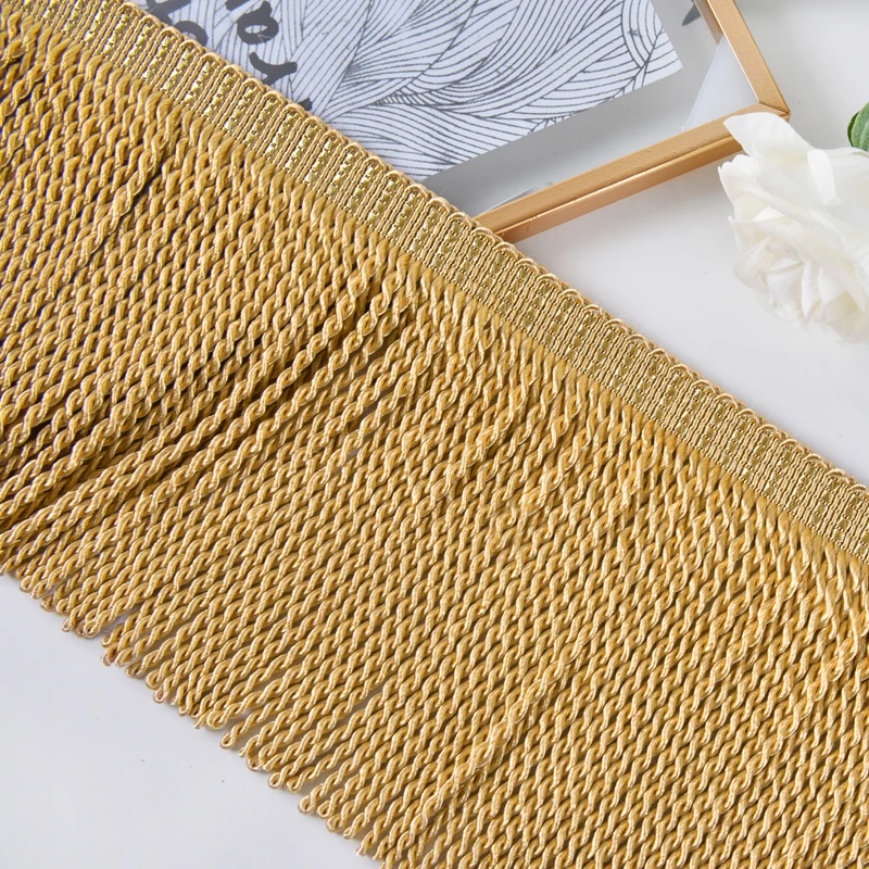 12-ярдовая бахрома с золотым слитками домашняя декоративная занавеска витая