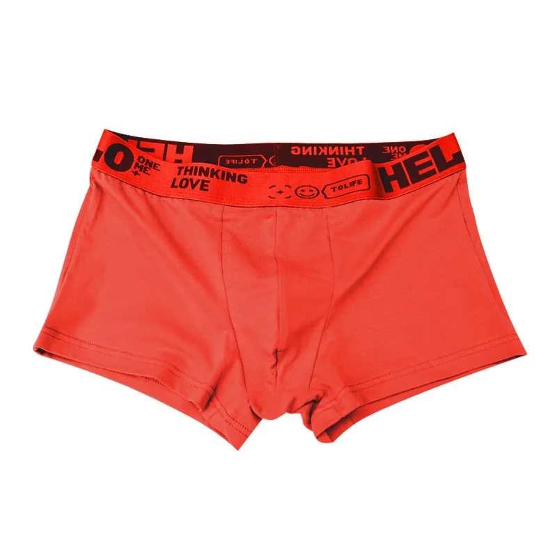 

Нижнее белье мужское с выпуклым мешочком, однотонные хлопковые дышащие трусы со средней посадкой, молодежное модное удобное белье