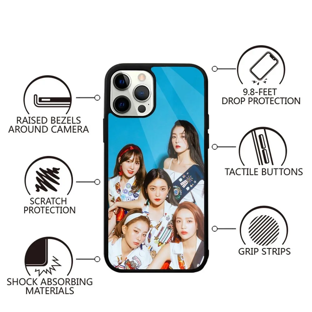 Красный Бархатный Чехол Для Телефона Kpop Girl Iphone 15/14/13/12/11/plus/pro/max/mini Magsafe Buxom В Ст...