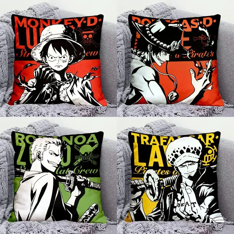 

New One Piece Pillow Zoro Pillow Luffy Ace One Piece Pillow Cushion Animation Peripheral Personalized Creative Gift Kawaii Ins
