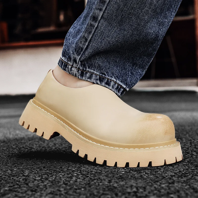 Мужские кожаные лоферы