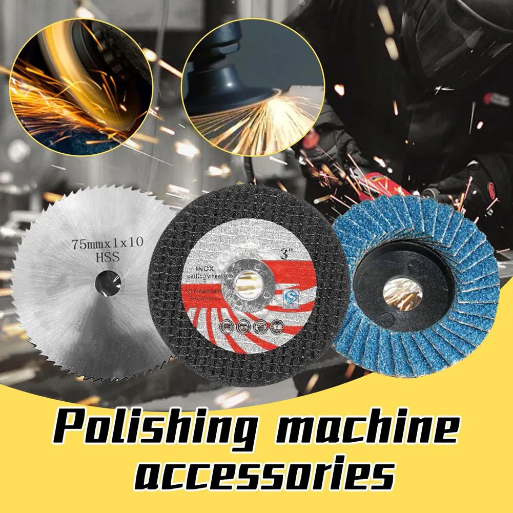 

75mm Cutting Disc Angle Grinder Flat Flap Grinding Wheel Sanding Disc Pads Wood Metal Circular Saw Blade For Dremel Rotary Tools