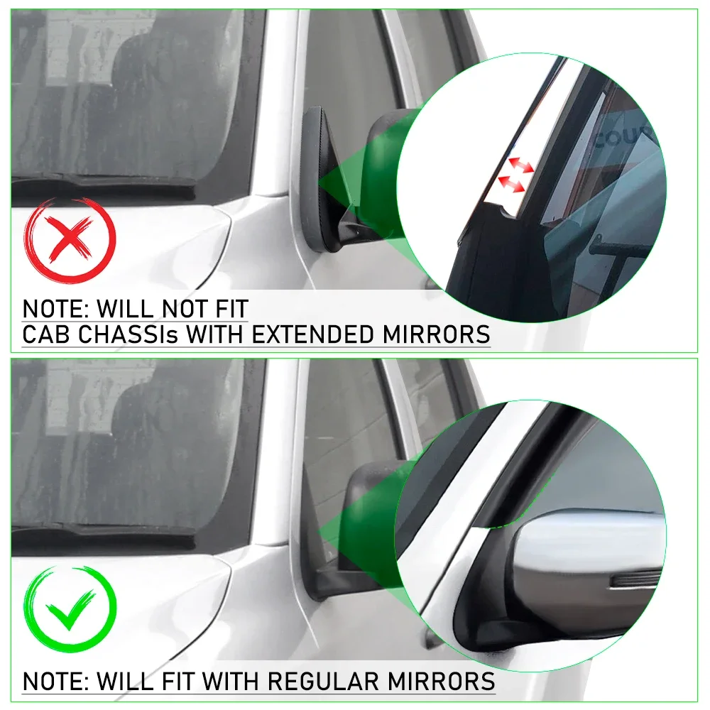 Ветрозащитный экран для Mitsubishi Triton 2015 -2023 1 комплект