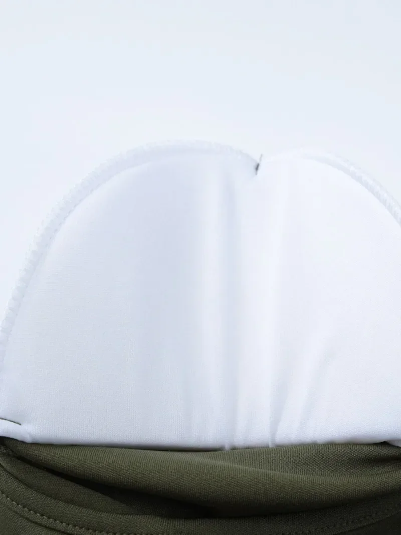 Женский наряд укороченный топ с круглым вырезом и длинными рукавами футболка