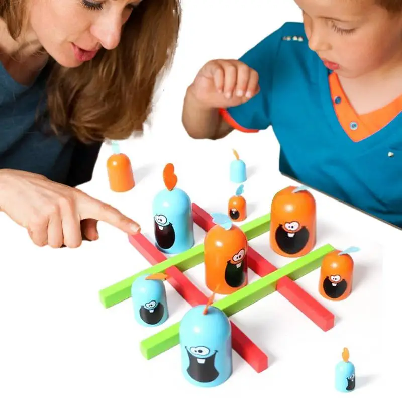 

Tic-Tac-Toe Big Eat Small Gobble Board Game Parent-child Interactive Competition Match Party Games Toys For Children