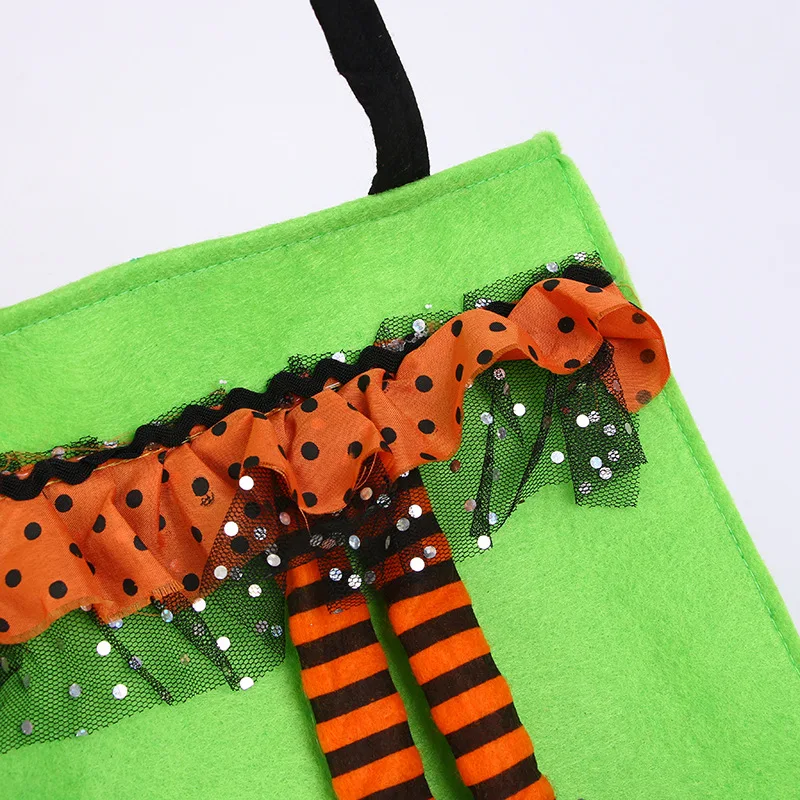 

Детская сумка для конфет на Хэллоуин Оранжевая Зеленая Сумка-тоут переносная сумка из нетканого материала для Хэллоуина привидения фестиваля сумка для конфет Сумка-эльф детская подарочная сумка