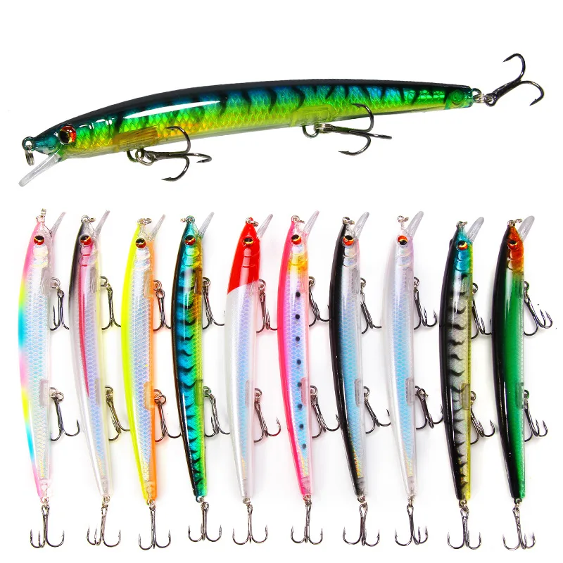 

Factory Wholesale Bionic Fishing Lure Minnow 13.5cm 15.4g Topwater Floating 3D Eyes Hard Baits Wobbler Sea Bass Accessory