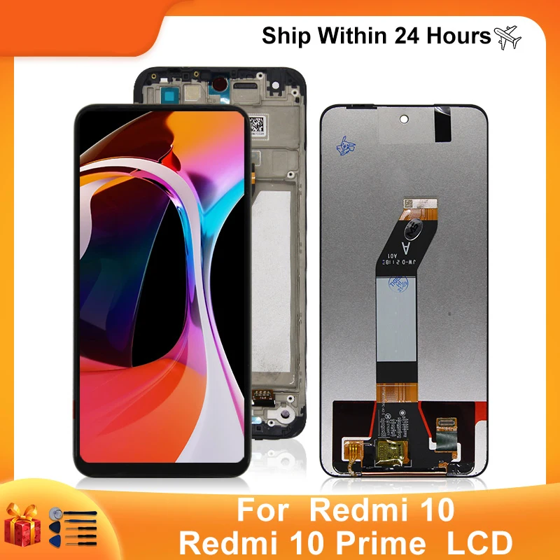 

ЖК-дисплей 6,5 "для Xiaomi Redmi 10 с сенсорным экраном и дигитайзером, экран для Redmi 10 Prime, запасные части для ЖК-дисплея 21061119AG, оригинал