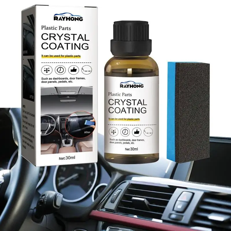 

30ml Car Dashboard Plastic Refurbishment Agent Coating Glazing Maintenance Agent Car Interior Plastic Crystal Plating Liquid