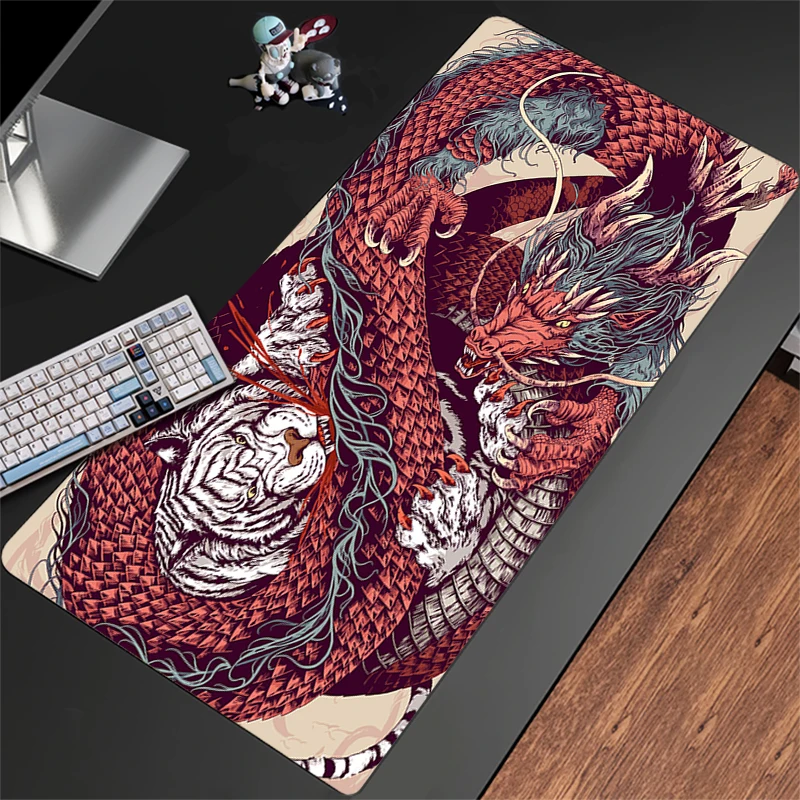

Japan Large Mouse Pad Red Dragon Deskmat Laptop Playmat PC Anime Gaming Keyboard Rubber Pad on The Table XXL Mouse Mat Pc Rug
