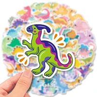 50 pcs big eyed dinosaur stickers new childrens cute cartoon personality tyrannosaurus rex animal party toy stickers