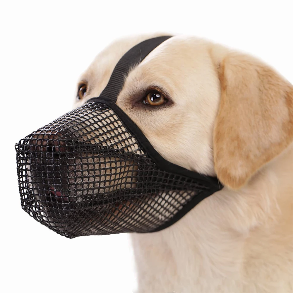 Adjustable Pet Dog Muzzles Soft Mesh Dog Mouth Mask Breathable Muzzle Anti Stop Barking Training Supplies Dog Mouth Guard