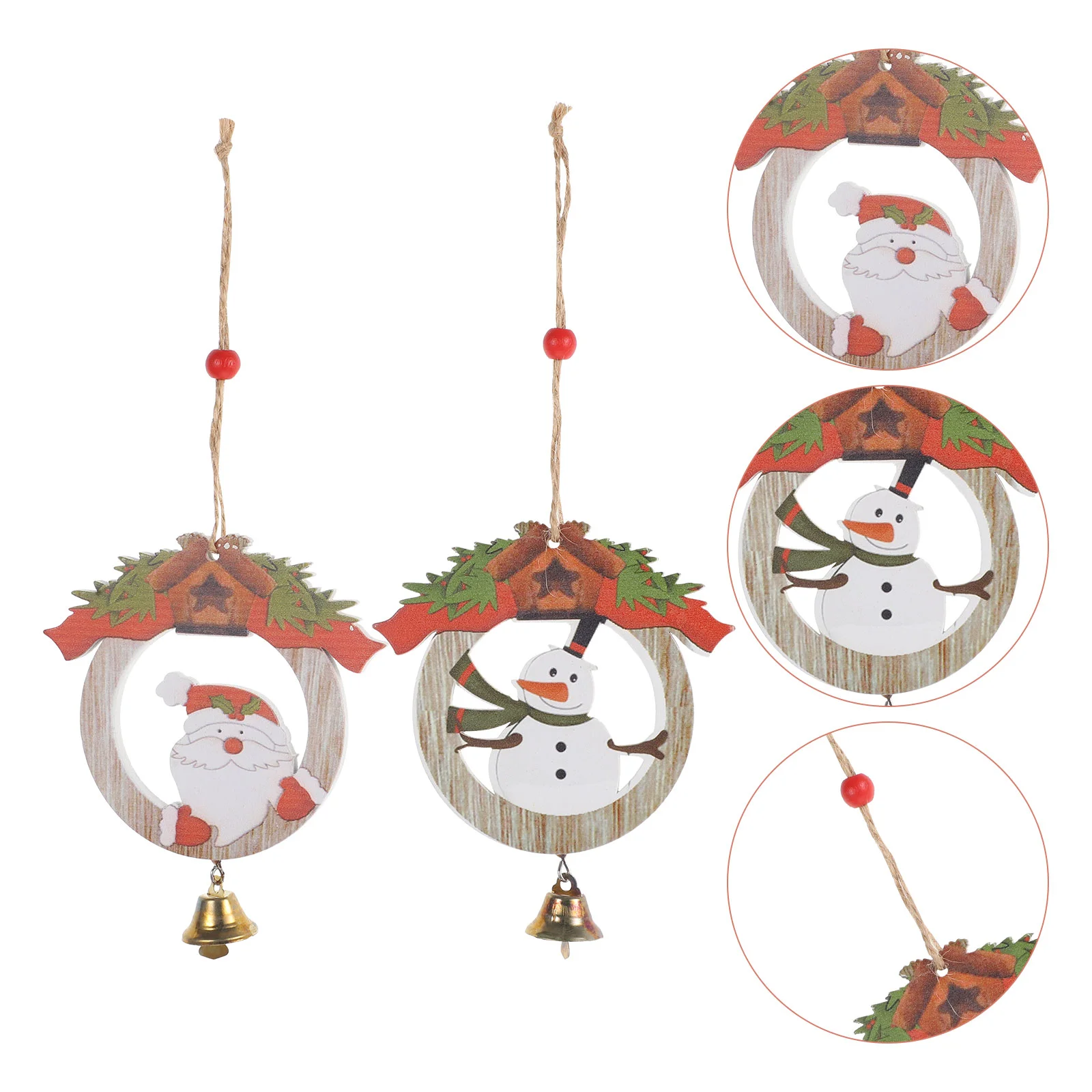 

2pcs Xmas Decorative Pendant Christmas Tree Hanging Ornament Xmas Scene Layout Prop