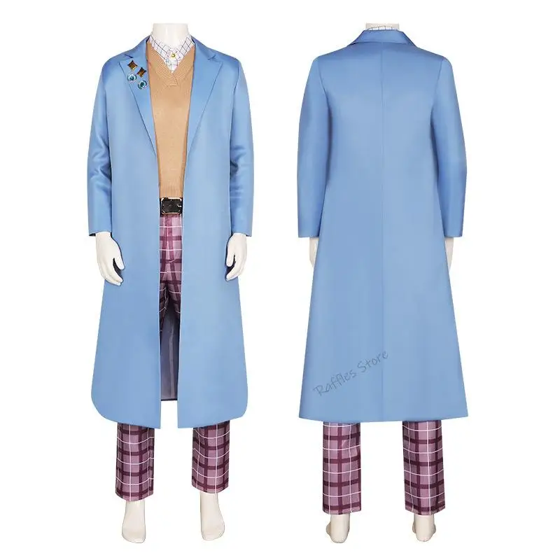 

Luxiem Ike Eveland Косплей Аниме Hololive VTuber костюмы Ike синий Тренч брюки Необычные костюмы для Хэллоуина карнавальные униформы