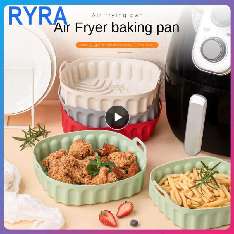 

Square Silicone Basket Pizza Barbecue Cake Oven Tray High-temperature Resistant Silicone Baking Tool Air Fried Pot Pad Household
