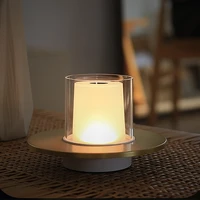 creative led candle night light atmosphere gift induction retro lamp for bedroom feeding usb charging night lamps lighting decor