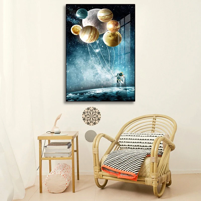 

Astronaut Space Fantasy Planet Wall Art Canvas Painting Posters and Prints Nordic Abstract Home Decoration Wall Pictures