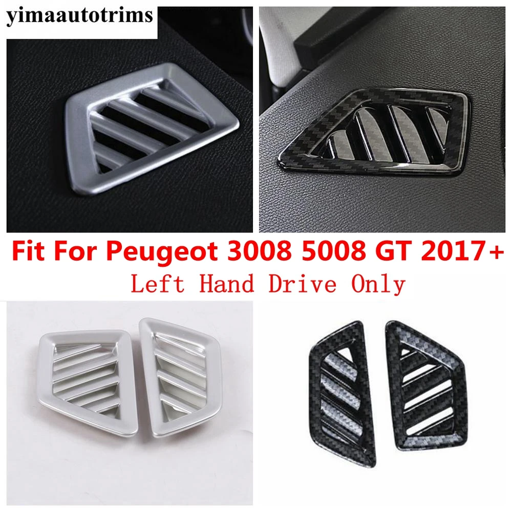 

Front Dashboard Air AC Conditioning Vent Outlet Decoration Cover Trim Peugeot 3008 5008 GT 2017 - 2023 ABS Interior Accessories