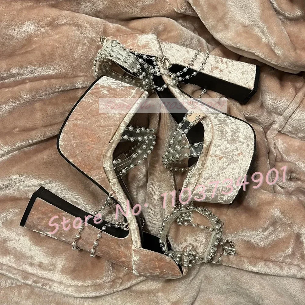 Женские босоножки на платформе и высоком каблуке размер 35 - 43 цвет белый/розовый