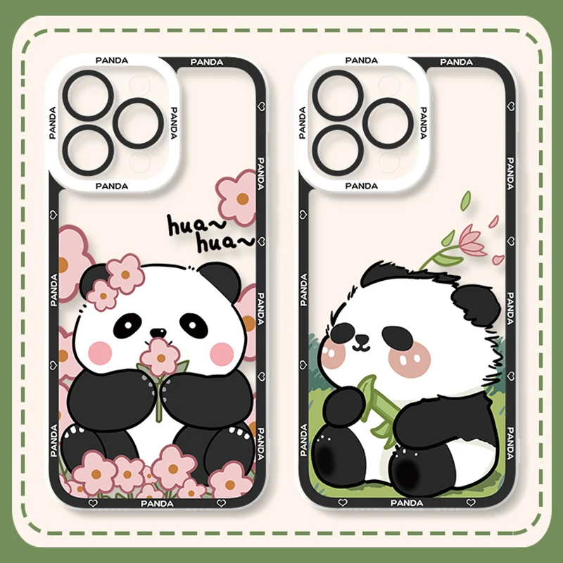 

Cartoon Giant Panda Case For Huawei Honor 10 10i 20 20i 30 30S Lite 50 60 SE 70 8X 9X Pro V20 V30 V40 Clear Soft Silicone Cover