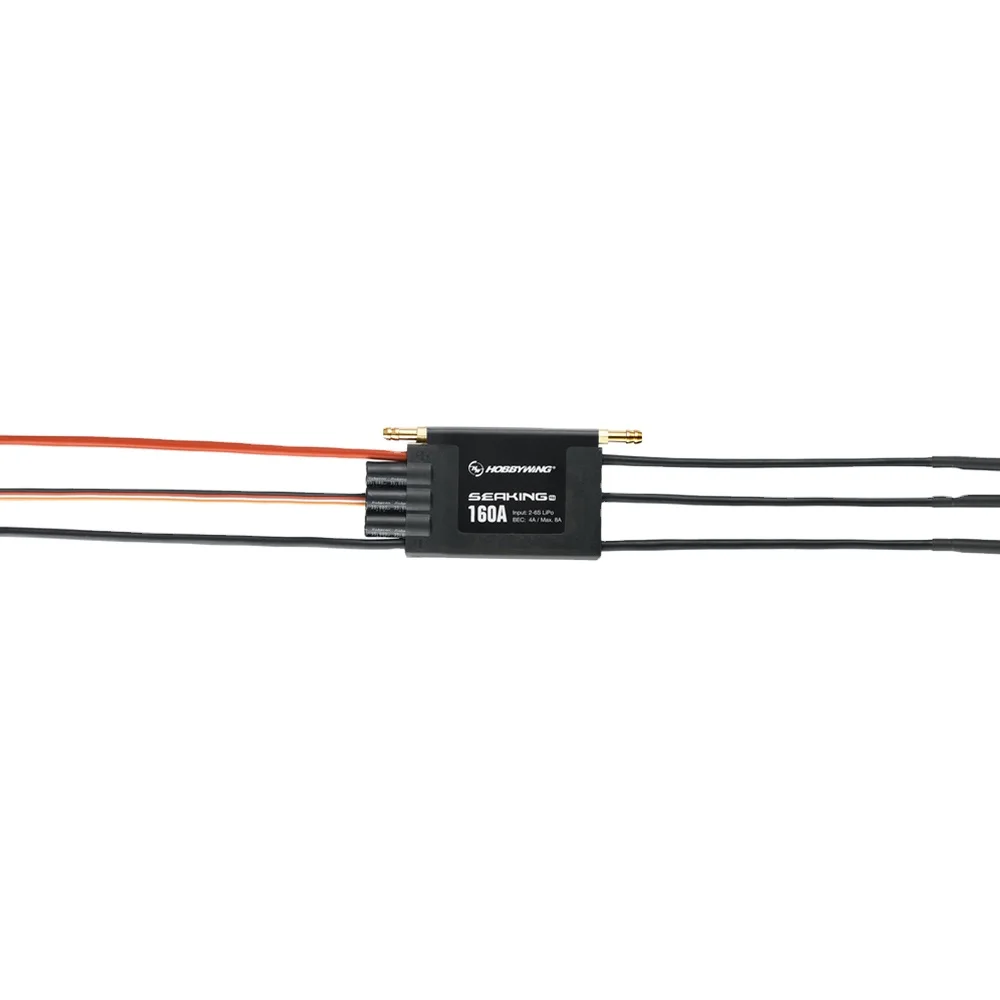 

Оригинальные Шлейфы Seaking Pro 160A BEC 4A 2-6s BL Motor ESC HV BEC для радиоуправляемой гоночной лодки имеют зеркальный
